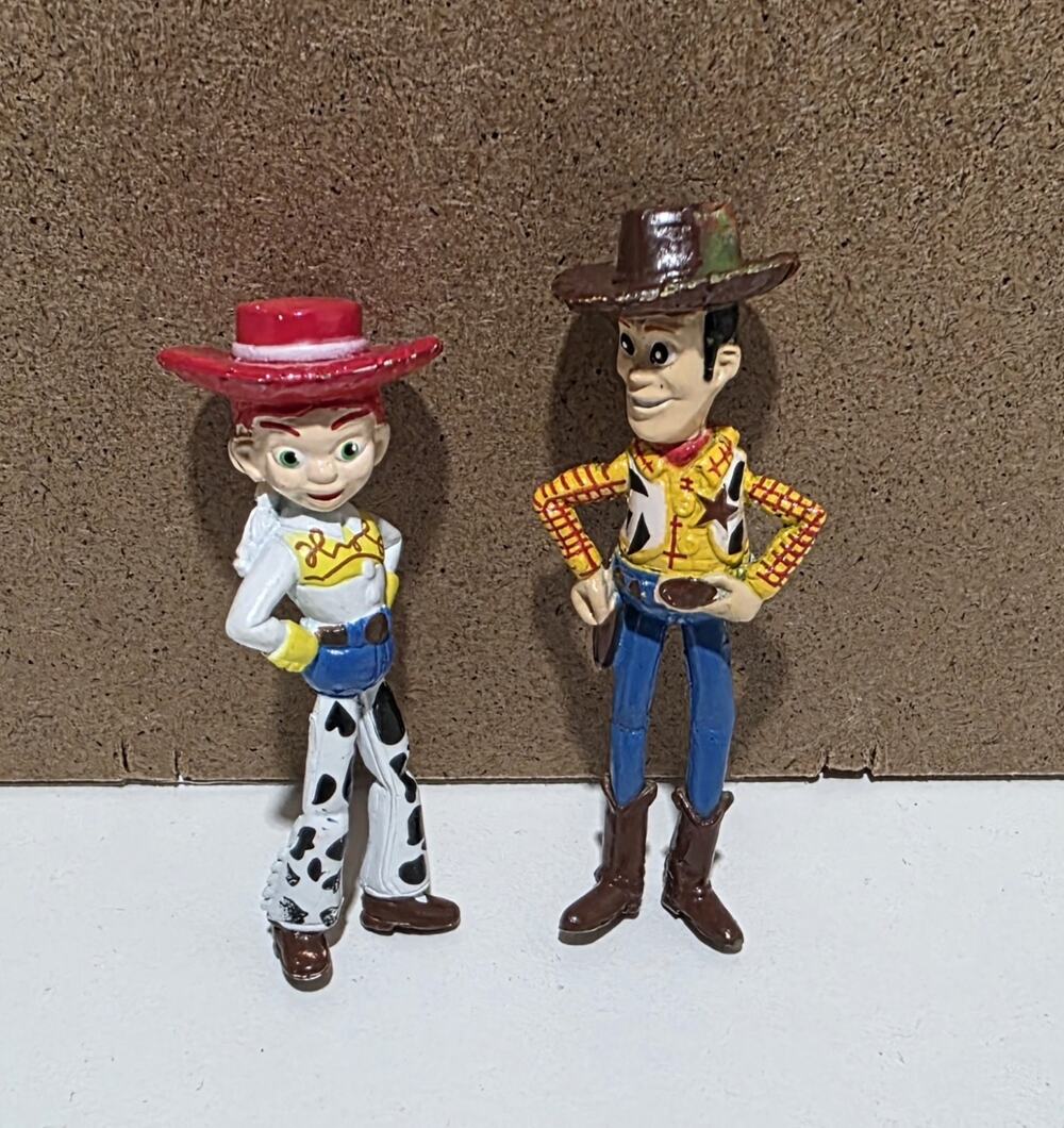 Disney Pixar Toy Story Jessie & Woody Figurines Lot Of 2 Finger For Size